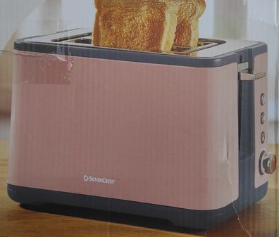 Silvercrest Toaster Doppelschlitz Pastell Krümelschublade rosa »STC 850 E4«