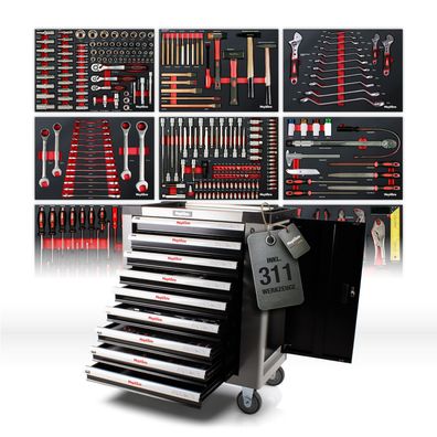 Mephisto Werkzeugwagen XXL² Premium Pro+ 9/9 Schubladen Werkzeug Werkstattwagen