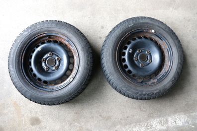 2x Audi A4 8E A6 4B 195/65 R15 91H Winterreifen M&S Reifen Felgen 5mm