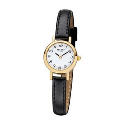 Uhr - Edelstahl vergoldet - Lederband Ø20mm