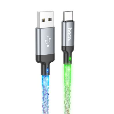 HOCO U112 USB-A zu Typ-C Kabel 3A 1 m – Grau
