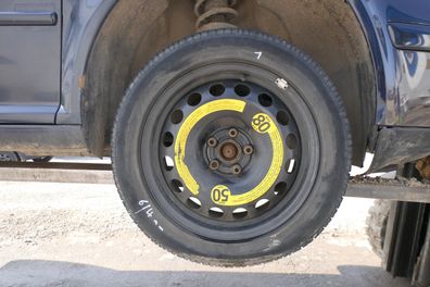 VW Audi Notrad Ersatzrad Ersatzreifen Notreifen 205/55 16 Zoll 5-Loch LK100 1