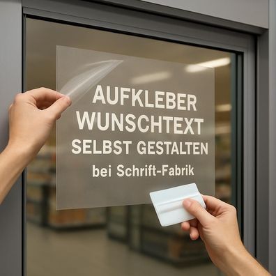Werbung Öffnungszeiten Aufkleber Wunschtext selbst gestalten
