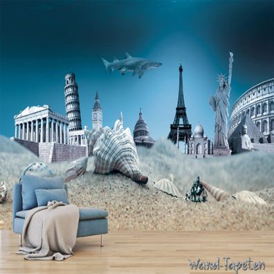Vlies Fototapete Wandtapete Wandbilder Weltberühmten Wahrzeichen 2259