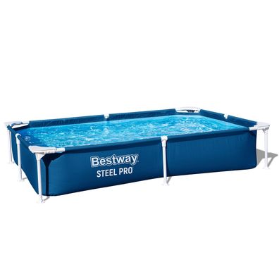 Steel Pro™ Frame Pool ohne Pumpe 221 x 150 x 43 cm, dunkelblau, eckig