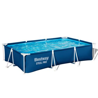 Steel Pro™ Frame Pool ohne Pumpe 300 x 201 x 66 cm, dunkelblau, eckig