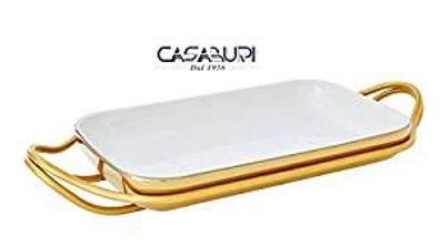 Sambonet New Living/PVD Gold Edelst. pol./PorzGold Auflaufform 41x27 S0166-S00580-S