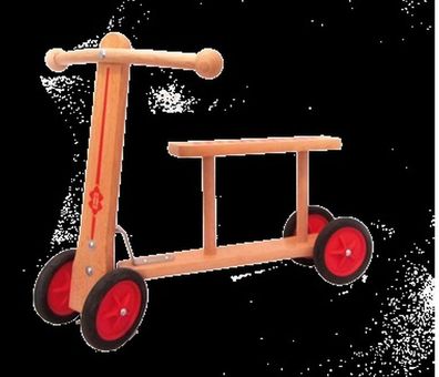 Holzspielzeug Lauflernroller L/B/H 44cm/ 14cm/ 40cm NEU Tretroller Holzroller