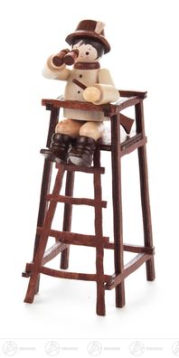 Miniatur Jäger auf Hochstand natur H=ca 11 cm NEU Erzgebirge Weihnachtsfigur