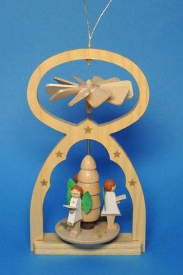 Christbaumschmuck Wärmespiel mit Engel Höhe= 12cm NEU Pyramide Wärme Ofen Weihnac