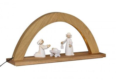 Fensterdekoration Schwibbogen Eiche mit Christi Geburt BxTxH= 48x11x23cm NEU