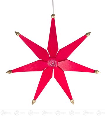 Fensterschmuck Weihnachtsstern einfach rot, elektr. Beleuchtung H=ca 40 cmx40 cm