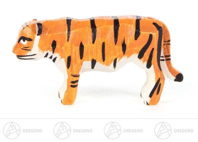 Reifentier Tiger H=ca 2,5 cm NEU Erzgebirge Reifenvieh Holztier