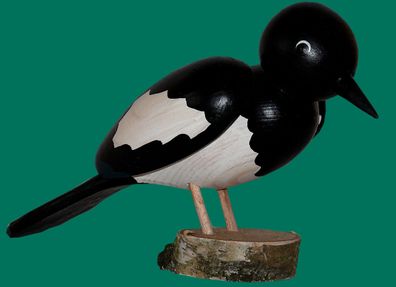 Ganzjahresdekoration Holzvogel Elster Höhe 15cm NEU Reifenspielzeug Spielzeug