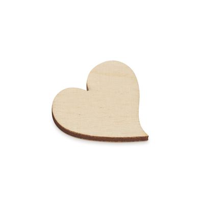 Miniatur Herz mit Magnet ohne Text BxH = 3x3cm NEU Holzfigur Holzminiatur Sammel