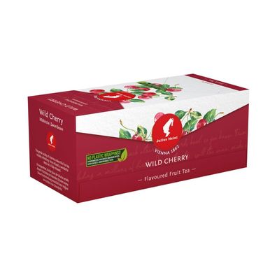 Julius Meinl Tee Wildkirsche, Wild Cherry, Früchtetee, 25 Teebeutel im Kuvert, 62,5g
