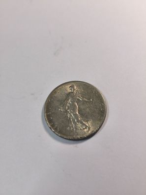 Münze Frankreich 1 Franc Silber 1964