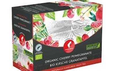Julius Meinl Tee Bio Kirsche-Granatapfel Big Bag (Kannen Teebeutel), Früchtetee, 20 T