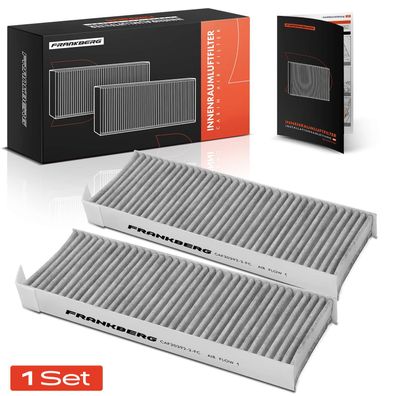 Frankberg 2x Innenraumfilter Aktivkohle für Citroën Berlingo C3 C4 C5 Opel Grandland