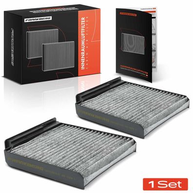 Frankberg 2x Innenraumfilter Aktivkohle für Dacia Duster Logan Nissan Micra 3