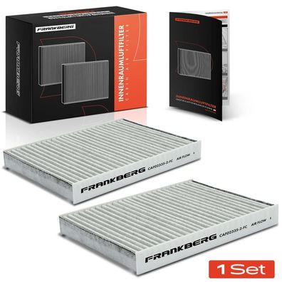 Frankberg 2x Innenraumfilter Aktivkohle für Fiat Doblo 119 223 Idea 350 Punto 188 Lan