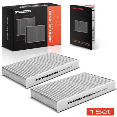 Frankberg 2x Innenraumfilter Aktivkohle für Renault Fluence L3 Megane Nissan Juke Pul