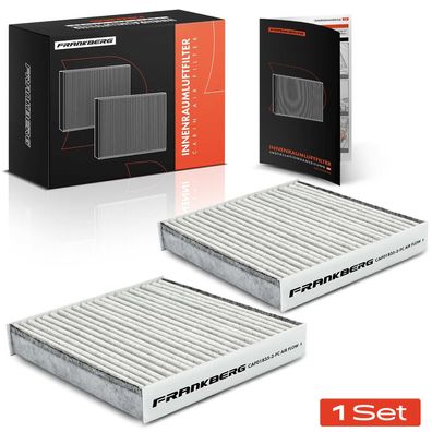 Frankberg 2x Innenraumfilter Aktivkohle für Honda Jazz II GD GE2 GE3 1.2-1.5