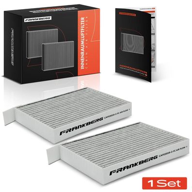 Frankberg 2x Innenraumfilter Aktivkohle für Opel Agila B H08 Suzuki Splash EX 1.0-1.3