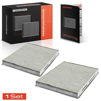 Frankberg 2x Innenraumfilter Aktivkohle für Audi A3 Octavia VW Bora Golf Lupo Polo