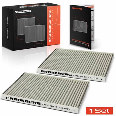 Frankberg 2x Innenraumfilter Aktivkohle für KIA Cee'D Schrägheck ED Hyundai i30 Kombi