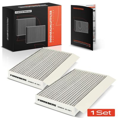 Frankberg 2x Innenraumfilter Aktivkohle für Renault Fluence L3 Megane III Megane CC