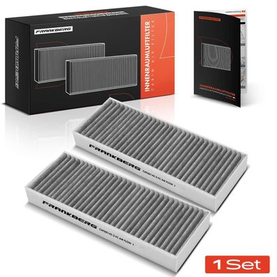 Frankberg 2x Innenraumfilter Aktivkohle für Peugeot 308 4A 4B L3 4E L4 508 II F3 F4 1
