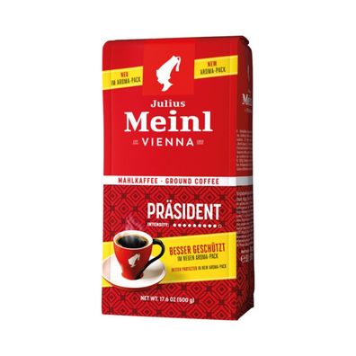 Julius Meinl Präsident, gemahlen,500 Gramm Packung
