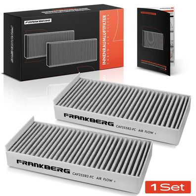 Frankberg 2x Innenraumfilter Aktivkohle für BMW F45 F46 X1 F48 X2 F39 MINI F55 F56