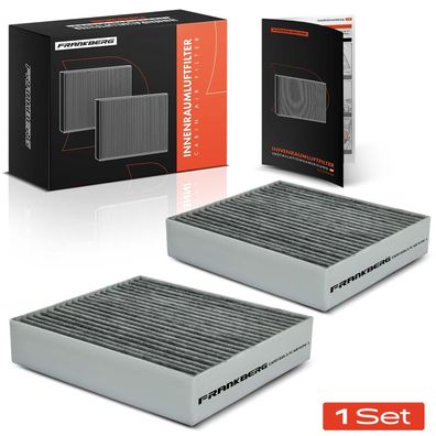 Frankberg 2x Innenraumfilter Aktivkohle für Mitsubishi Colt 6 Z2A Smart Forfour 454