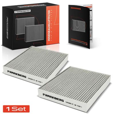 Frankberg 2x Innenraumfilter Aktivkohle für FORD Edge Ford Focus IV Galaxy CK Kuga