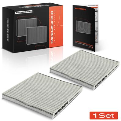 Frankberg 2x Innenraumfilter Aktivkohle für Fiat 500 Panda 169 Ford KA Lancia Ypsilon