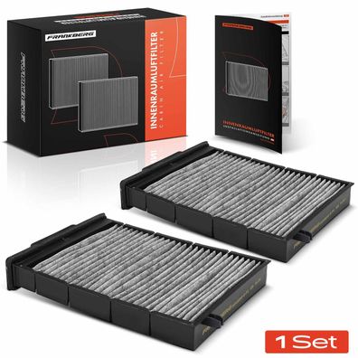 Frankberg 2x Innenraumfilter Aktivkohle für Renault Megane II BM0/1 EM0/1 KM LM ab 20