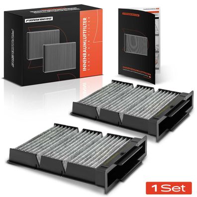 Frankberg 2x Innenraumfilter Aktivkohle für Toyota Aygo WNB1 Citroën C1