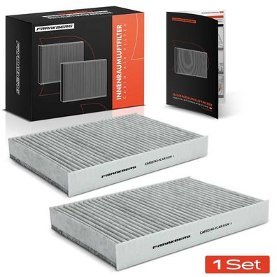 Frankberg 2x Innenraumfilter Aktivkohle für Peugeot 508 I 8D 8E 2010-2018 2.2L 967165