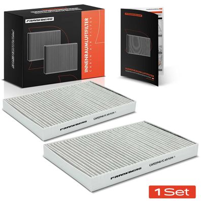 Frankberg 2x Innenraumfilter Aktivkohle für Iveco Daily IV 45C18 Daily V 50C15 Bus Ka