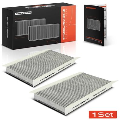 Frankberg 2x Innenraumfilter Aktivkohle für Opel Corsa C Vectra C Saab 9-3 Fiat Cadil