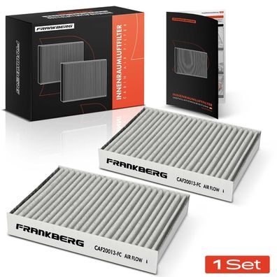 Frankberg 2x Innenraumfilter Aktivkohle für Citroën C1 II PA PS Peugeot 108 Toyota B4