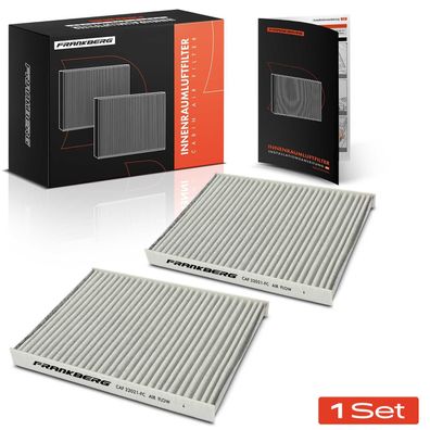Frankberg 2x Innenraumfilter Aktivkohle für Renault Twingo III Smart Forfour Schräghe