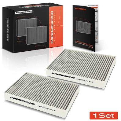 Frankberg 2x Innenraumfilter Aktivkohle für Nissan Qashqai 2 Renault Espace Scénic Me