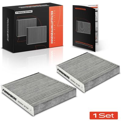 Frankberg 2x Innenraumfilter Aktivkohle für Ford Focus C-Max Galaxy Mondeo IV S-Max K