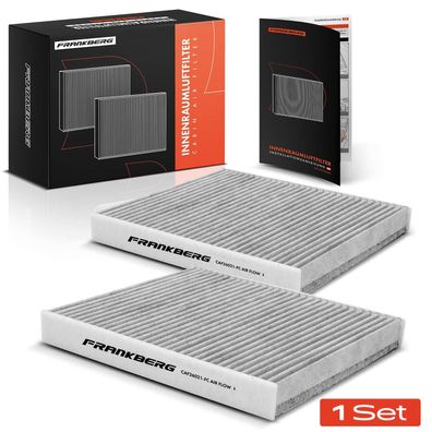 Frankberg 2x Innenraumfilter Aktivkohle für VW Polo Audi A1 Seat Arona Ibiza V