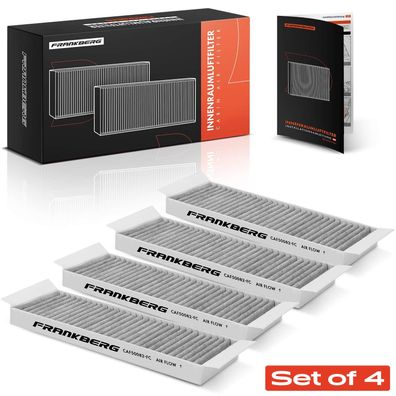 Frankberg 4x Innenraumfilter Aktivkohle für Hyundai i20 I PB PBT NLH 2008-2015
