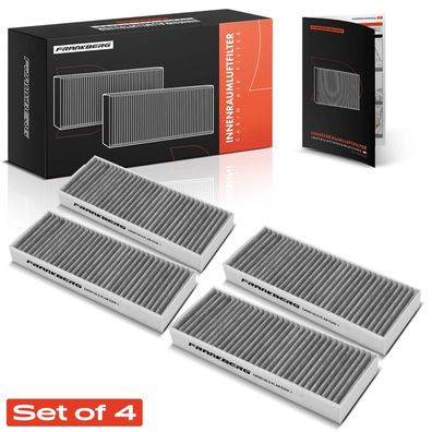 Frankberg 4x Innenraumfilter Aktivkohle für Peugeot 308 4A 4B L3 4E L4 508 II F3 F4 1