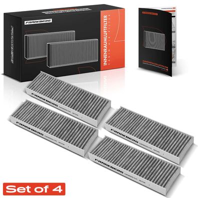 Frankberg 4x Innenraumfilter Aktivkohle für Peugeot 208 2008 Opel Corsa F P2JO DS DS3